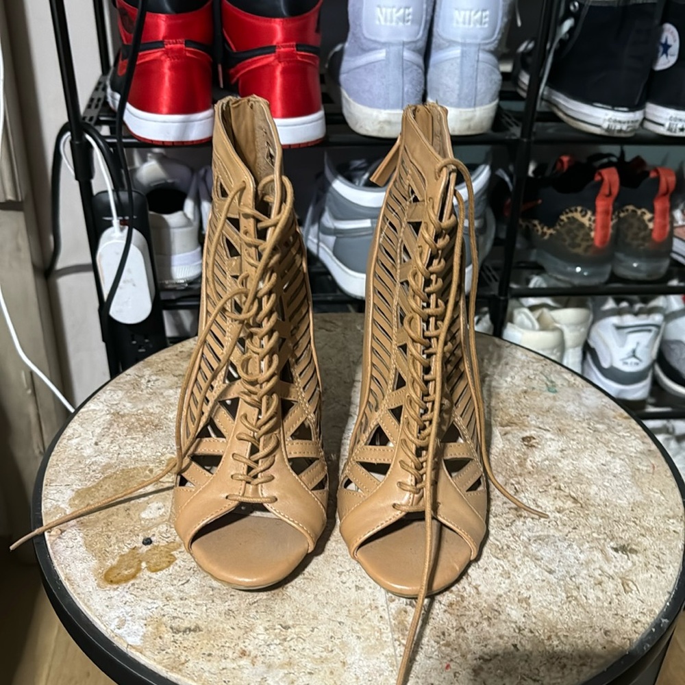 Three pairs of heels boots for $50